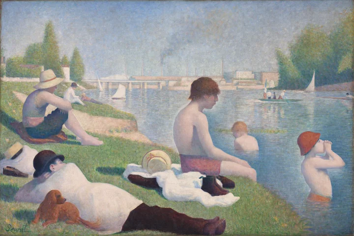 Bathers at Asnières by Georges Seurat
